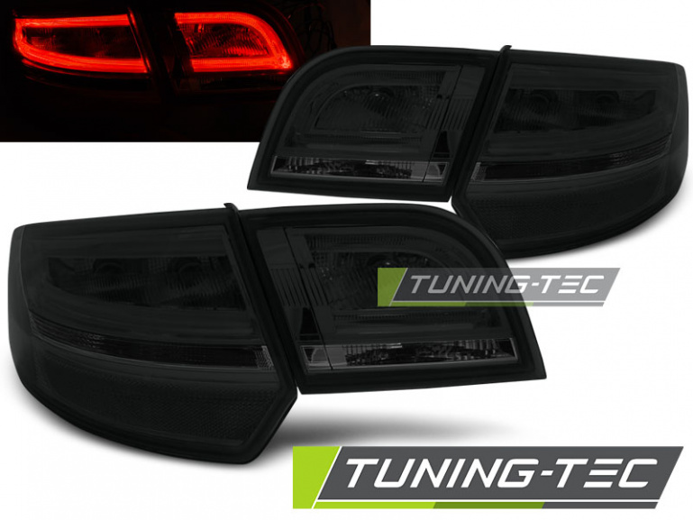 LED Lightbar Design Rückleuchten für Audi A3 8P Sportback 04-08 schwarz/rauch